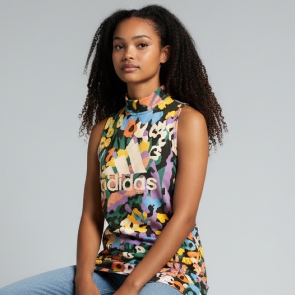 adidas Multicolor Floral Sleeveless Mini Dress